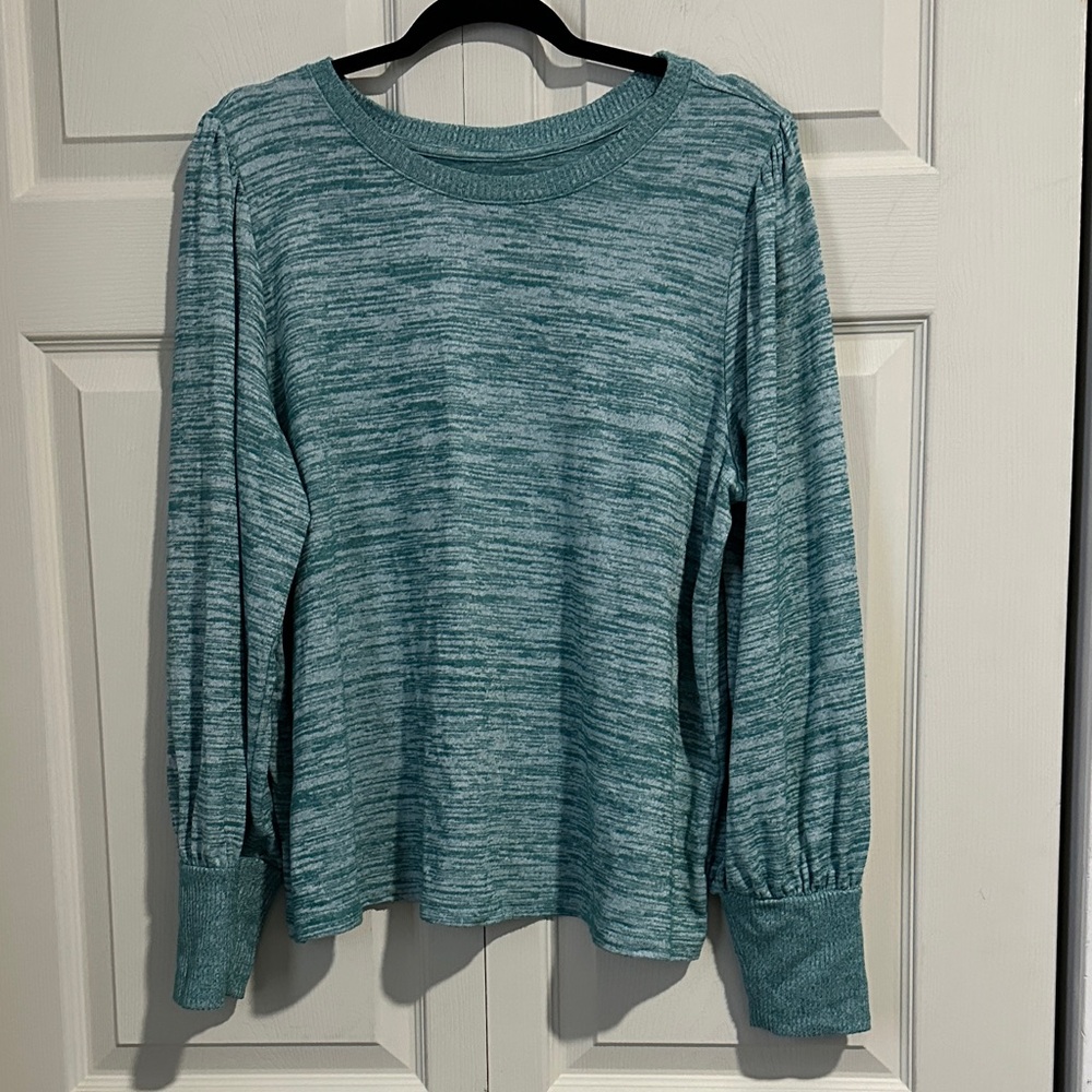 a.n.a Teal Long Sleeve Women's Top size XL